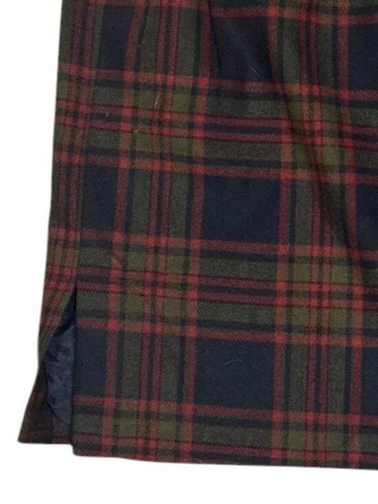Vtg Jessica Wool Plaid Skirt Knee Length Sz L ASO Clueless Preppy Dark Academia - Picture 4 of 5